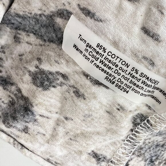 Onque Casuals Womens Animal Print Top XL 3/4 Sleeve Rhinestone Embellished Cotto - Picture 5 of 7